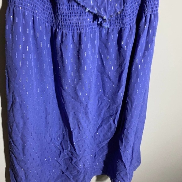 Rebecca Taylor Sleeveless Silk Blend Flutter Collar Dress Size 6 - Picture 5 of 9
